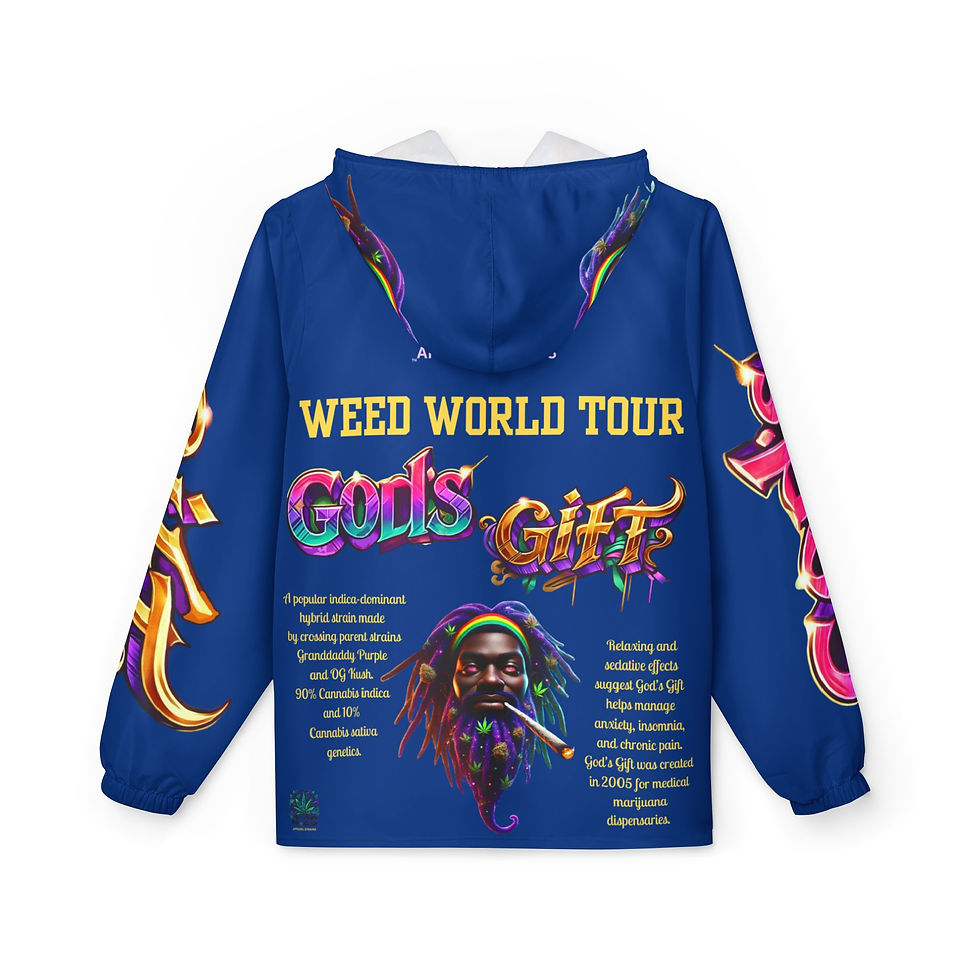 4.20 Apparel Strains God's Gift Windbreaker Jacket