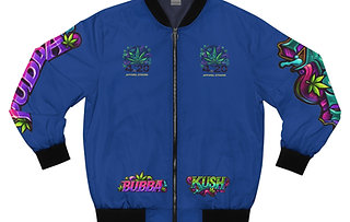 4.20 Apparel Strains Bubba Kush Royal Blue Men's Bomber Jacket
