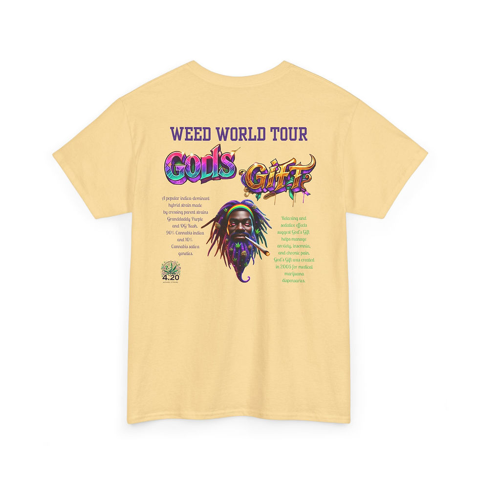 Thumbnail: 4.20 Apparel Strains God's Gift Design - Graphic Tee