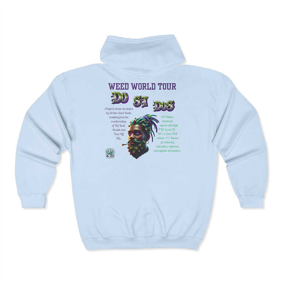 Thumbnail: 4.20 Apparel Strains Do Si Dos Design Full Zip Hooded Sweatshirt