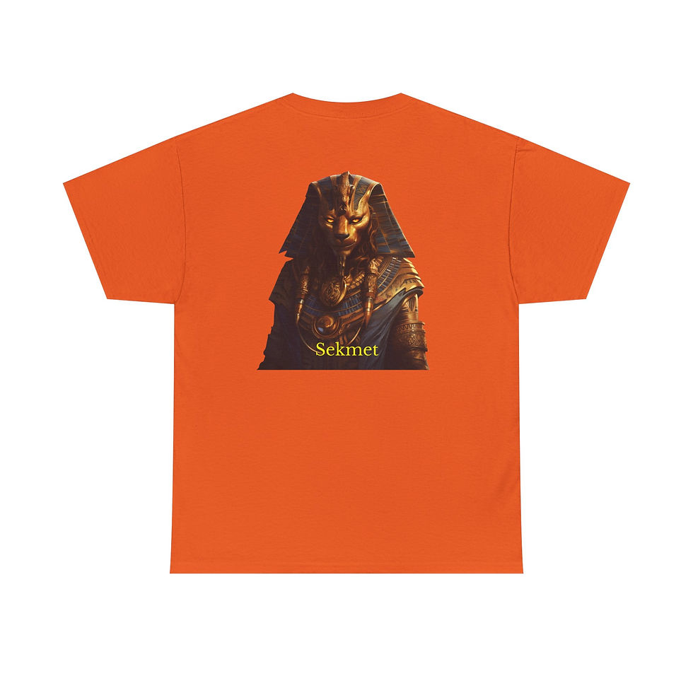 Thumbnail: Divine Threads Sekmet Design Unisex Heavy Cotton Tee