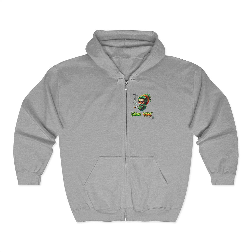 Thumbnail: 4.20 Apparel Strains Green Crack Full Zip Hooded Sweatshirt