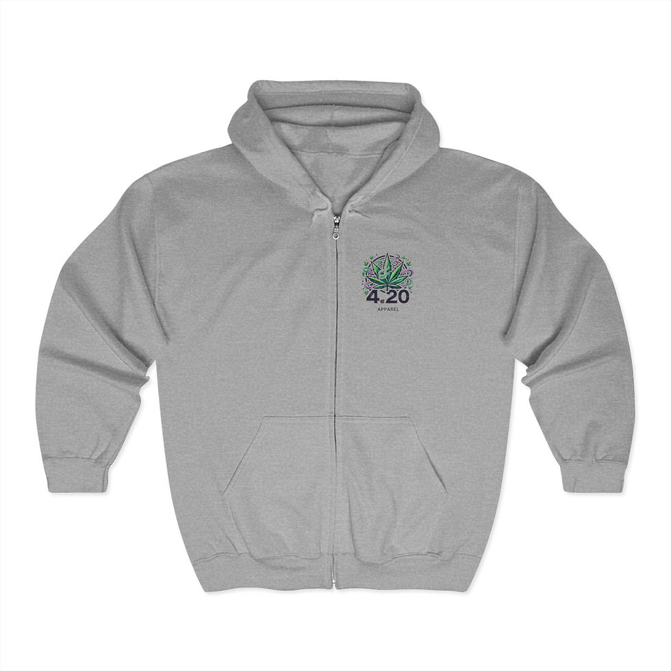 Thumbnail: 4.20 Apparel Full Zip Hooded Sweatshirt