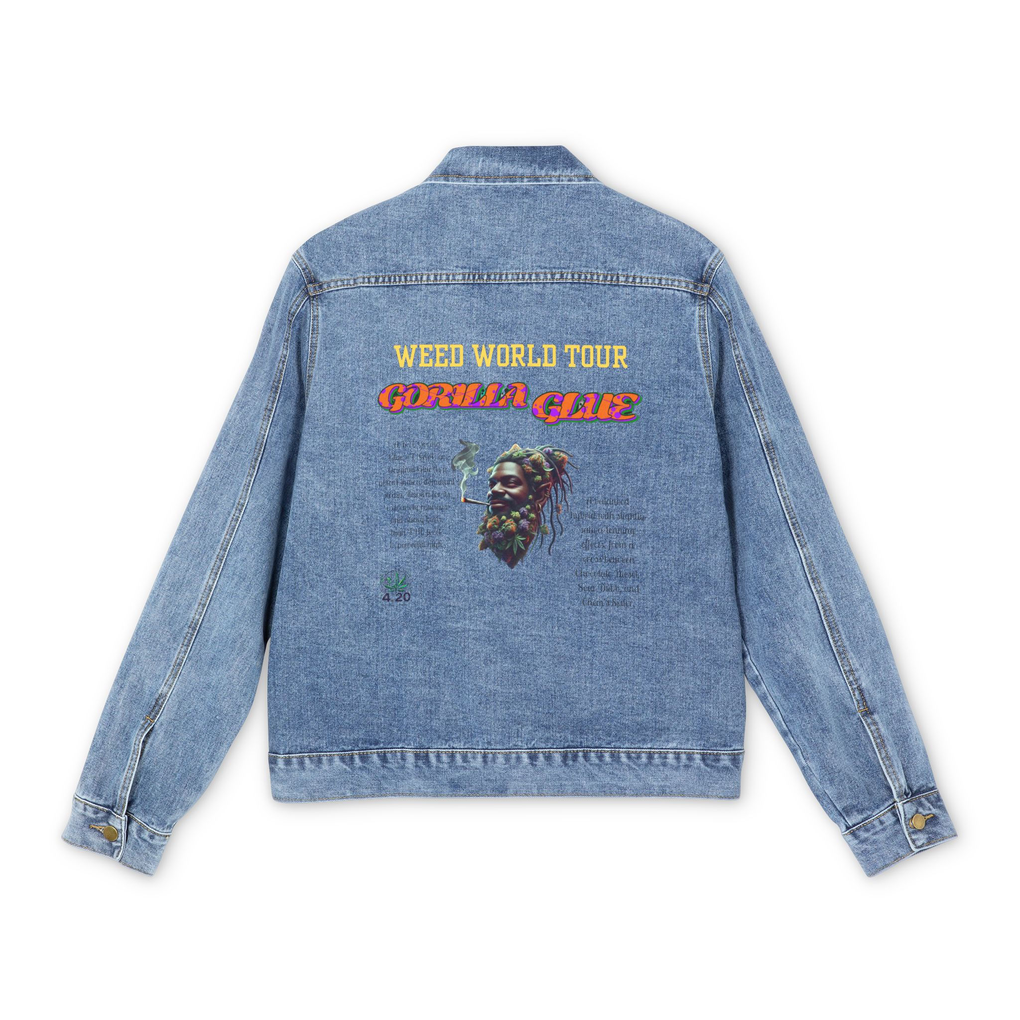 4.20 Apparel Strains Gorilla Glue Men's Denim Jacket