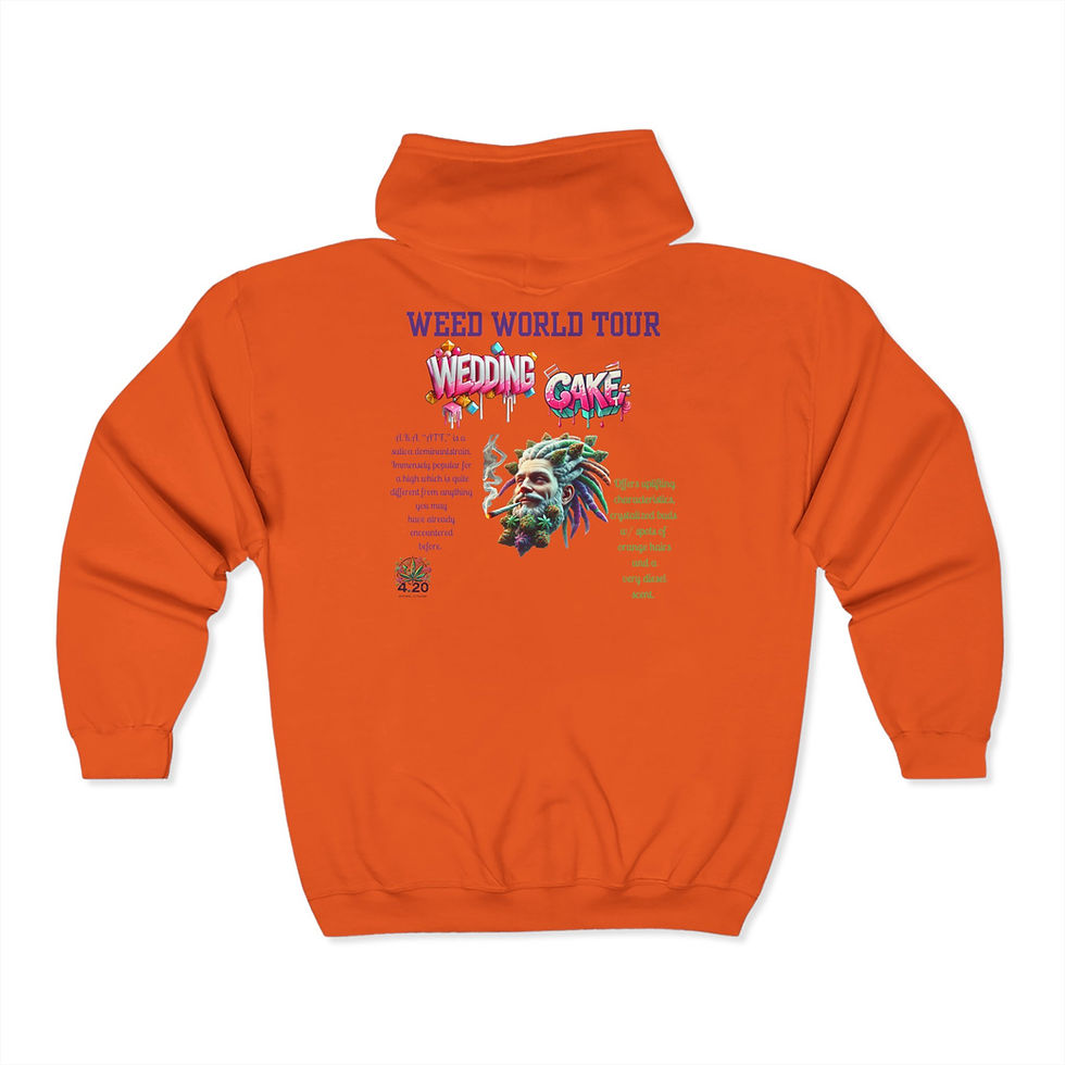 Thumbnail: 4.20 Apparel Strains Wedding Cake Design Full Zip Hooded Sweatshirt