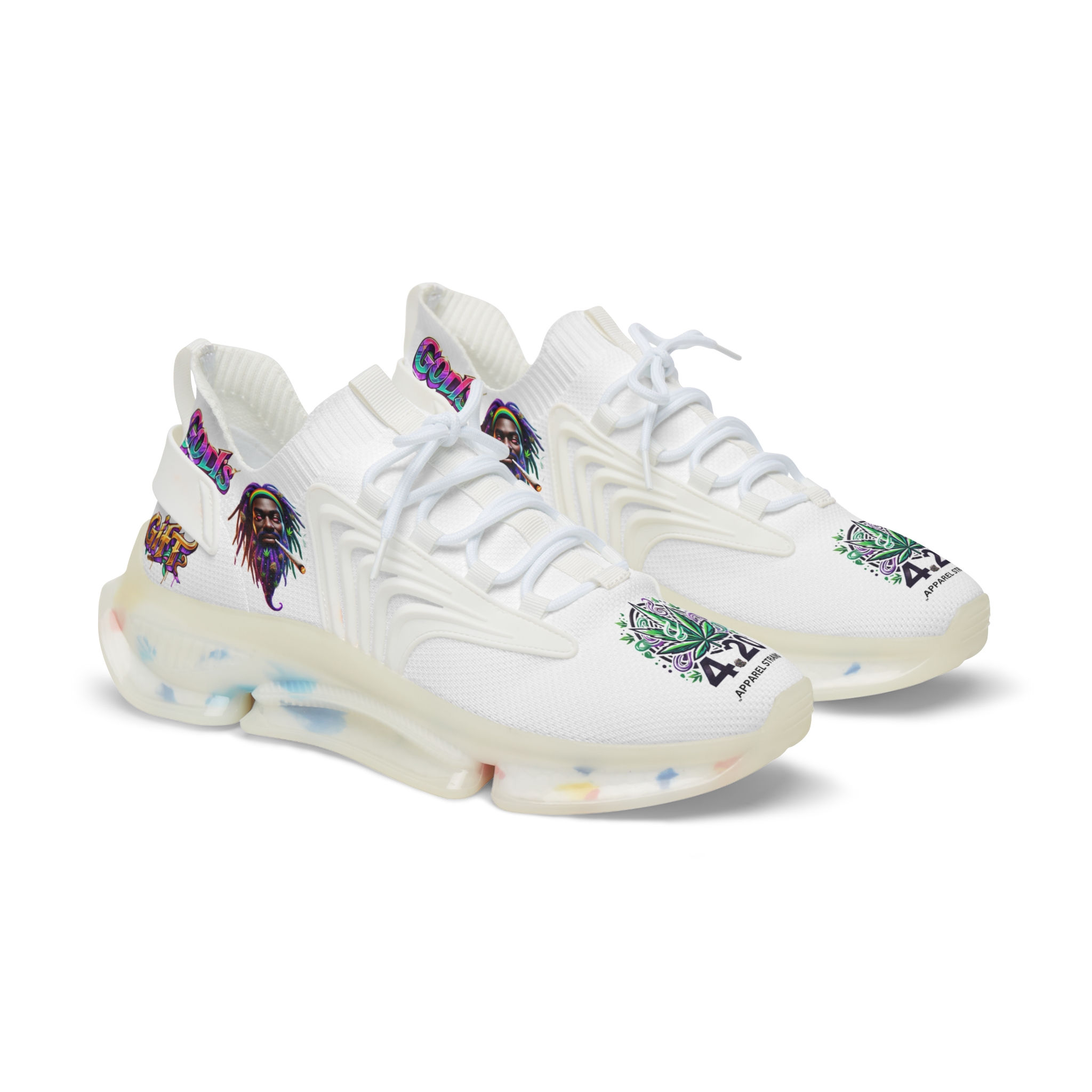 4.20 Apparel Strains God's Gift Men's Mesh Sneakers