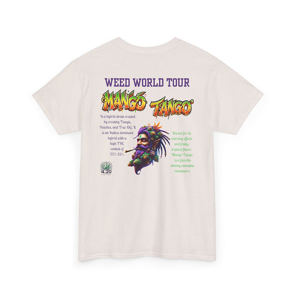 Thumbnail: 4.20 Apparel Strains Mango Tango Design - Graphic Tee