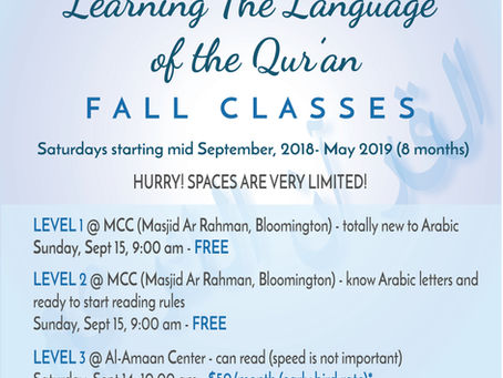 Learning the Language of the Qur'an: New Classes
