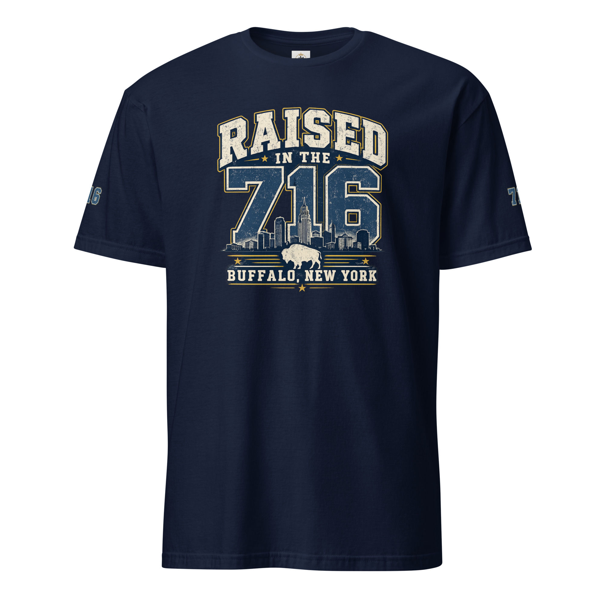 Raised in the 716 Buffalo NY Vintage T-Shirt – Buffalo Skyline Graphic Tee