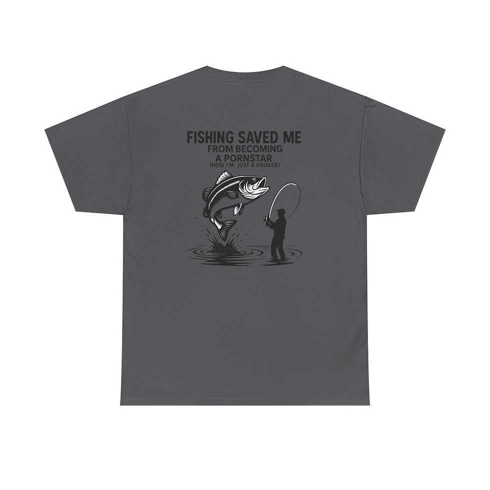 Thumbnail: Fishing Humor Tee, Unisex Cotton Shirt, Funny Fishing Gift, Angler Apparel