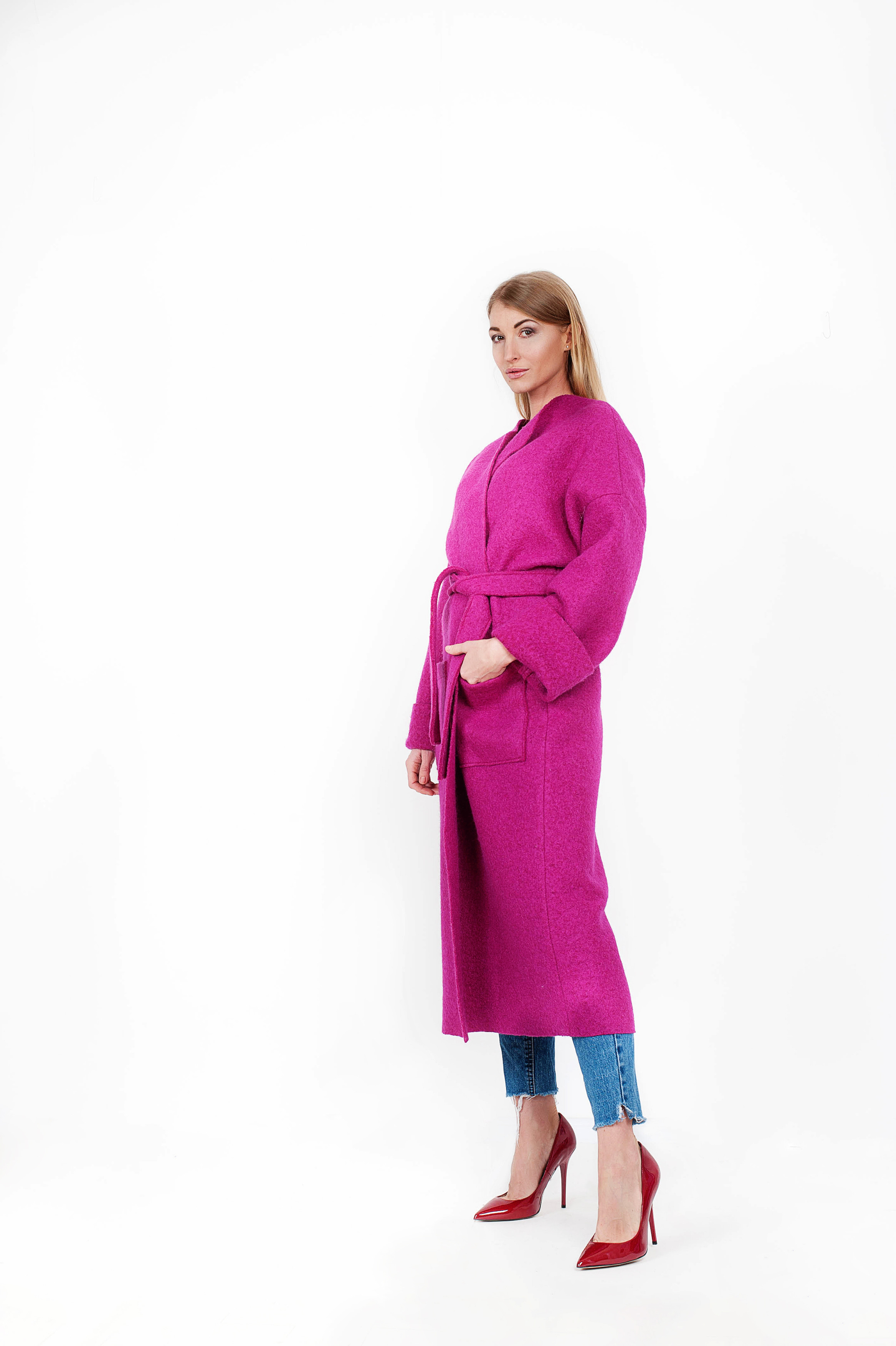 Шерстяной кардиган "Fuchsia"
