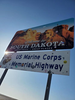 South Dakota Marine Corps Highway Sign 073