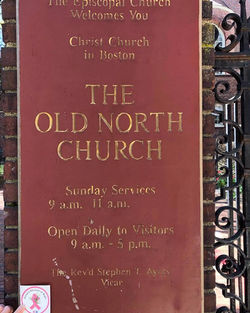 Massachusetts Boston Old North Church Sign 109