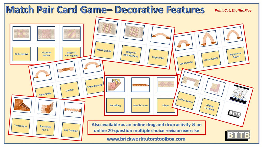 5. BTTB Match Pair Card Game Decorative Features