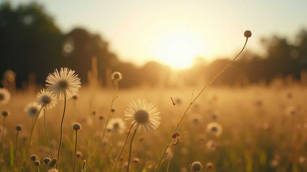 Eye-level view of a serene landscape that symbolizes hope and healing