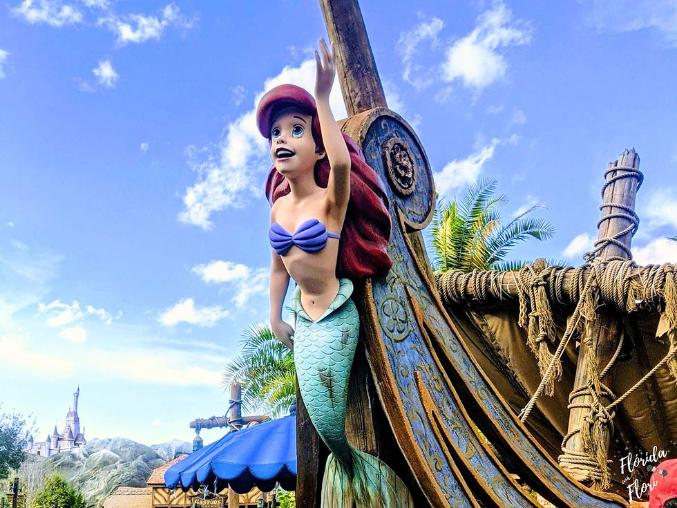 pequena sereia no magic kingdom