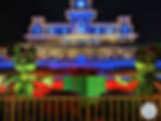entrada do parque Magic Kingdom com decoração de Natal