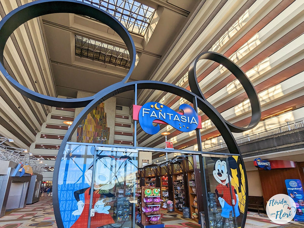 Entrada da loja Fantasia dentro do hotel Disney`s Contemporary Resort
