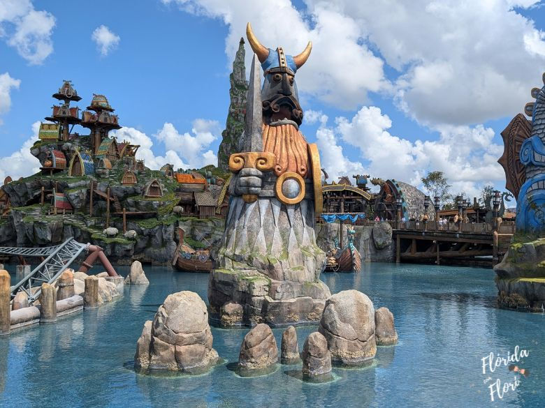 Área de como treinar seu Dragão no Epic Universe