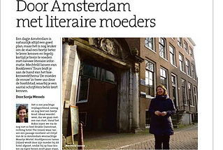 artikel Door Amsterdam met literaire moeders over Booklovers' Tours