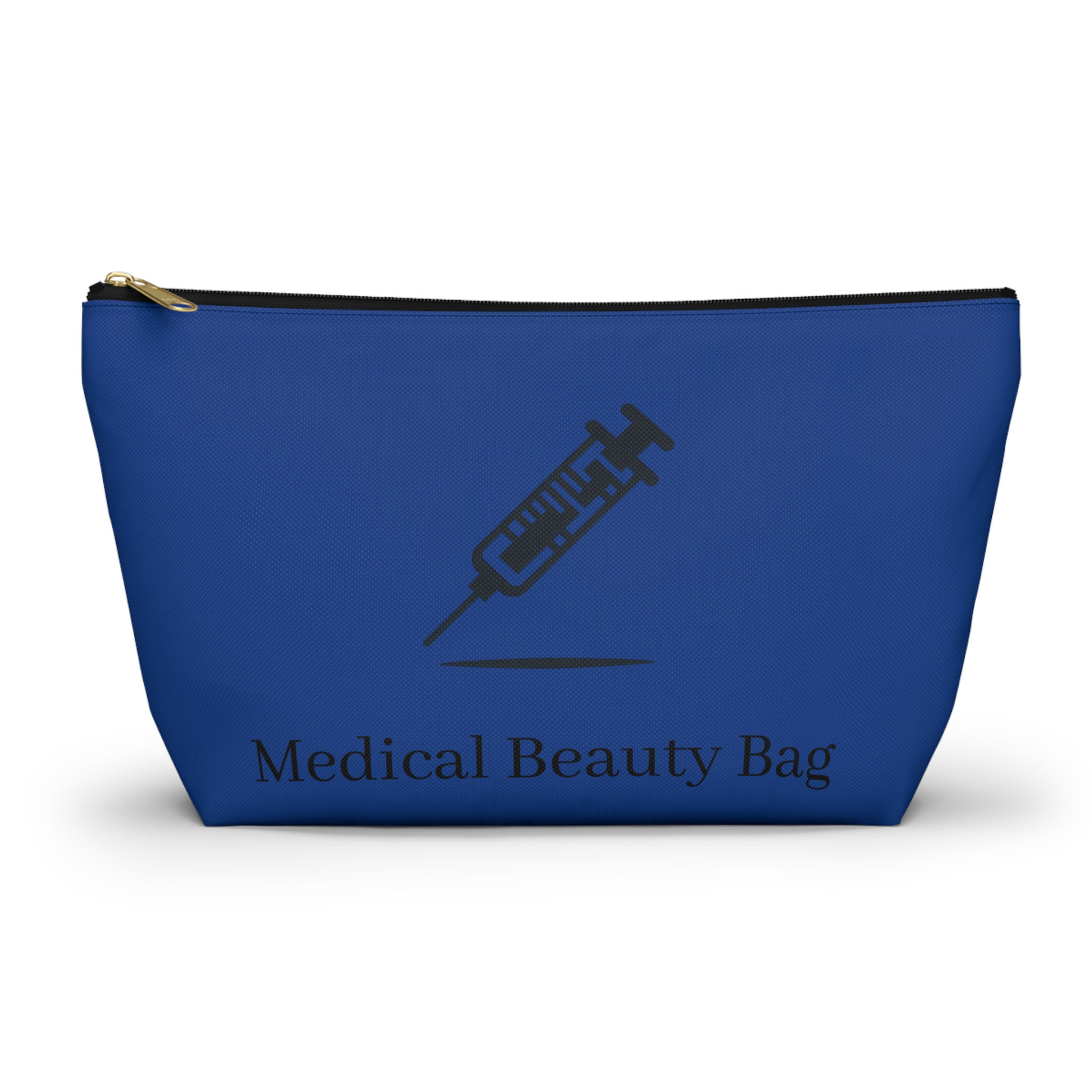 Dark Blue Medical Beauty Bag Accessory Pouch w T-bottom