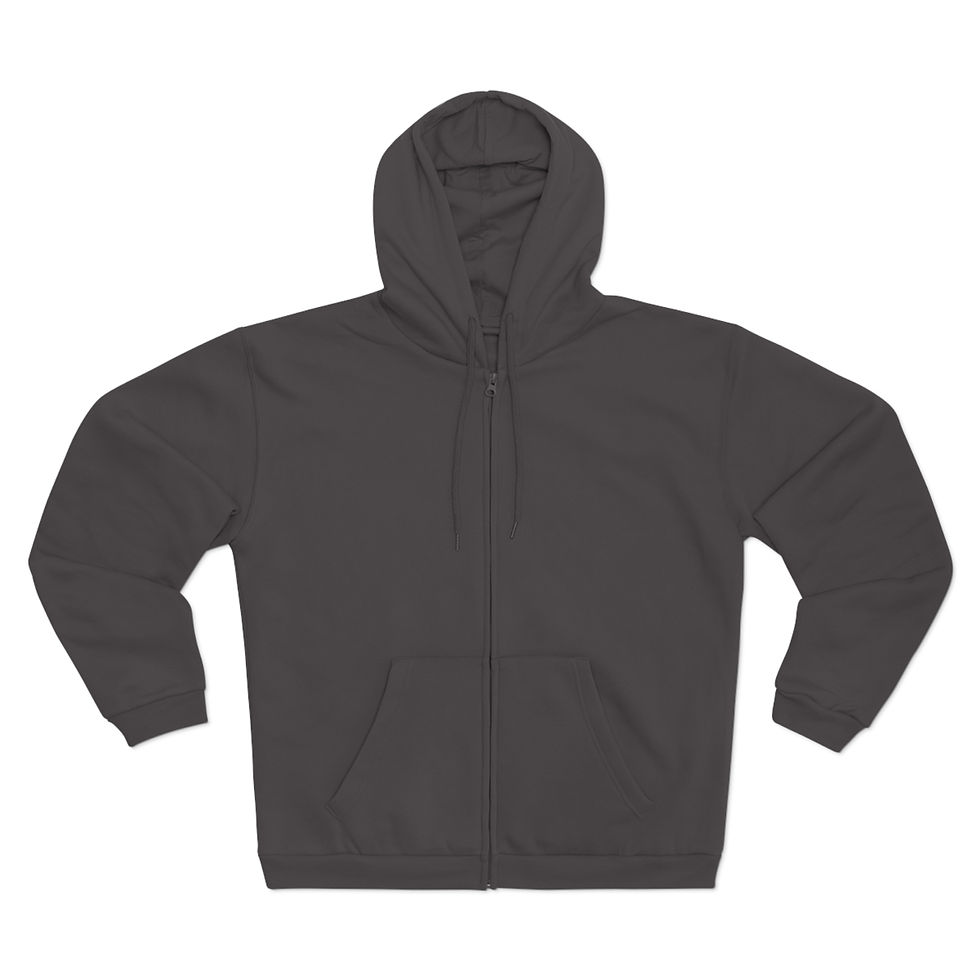 Thumbnail: Unisex Hooded Zip Sweatshirt with Sound Wave Design