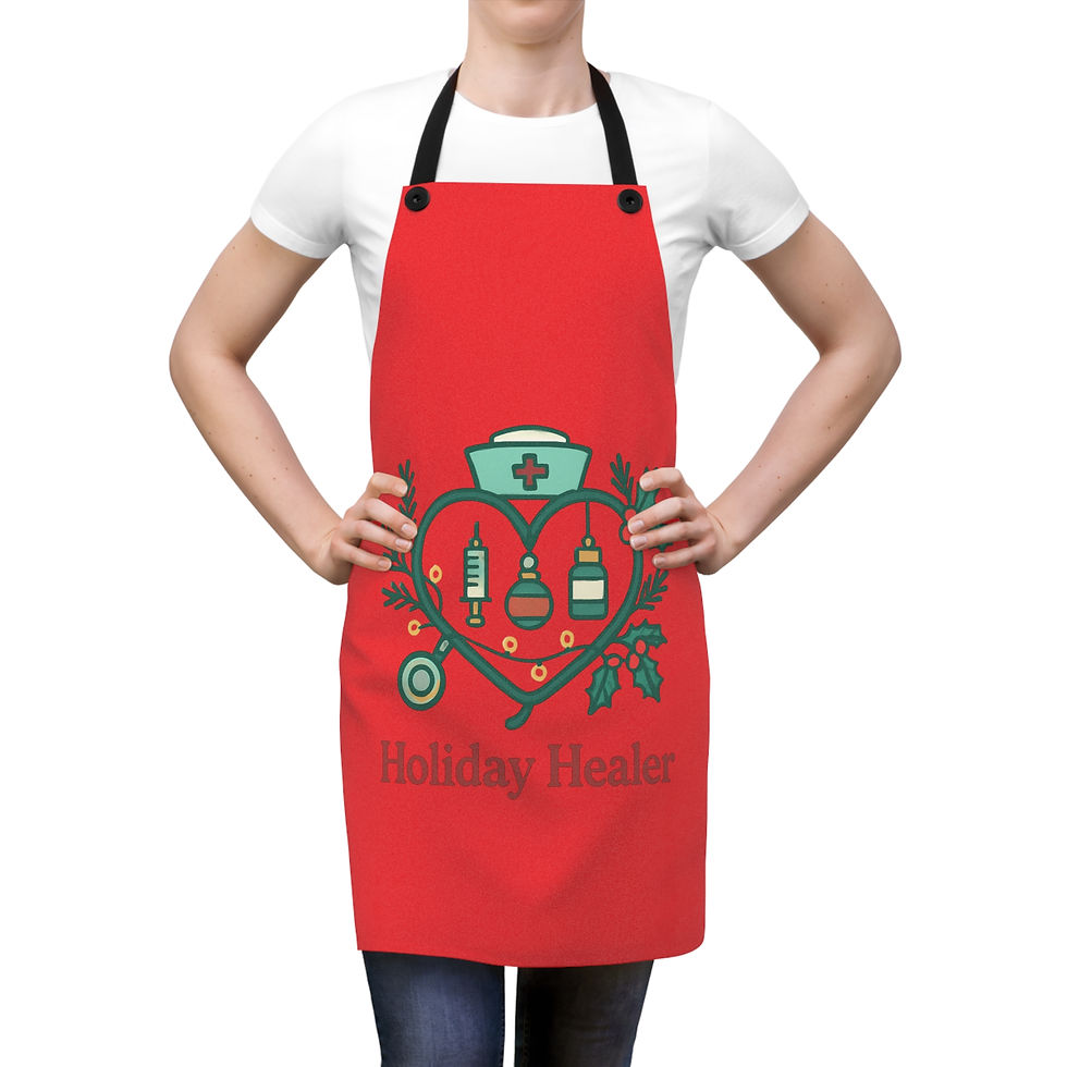 Thumbnail: Holiday Healer Apron — Nurse & Caregiver Christmas Cooking Apron