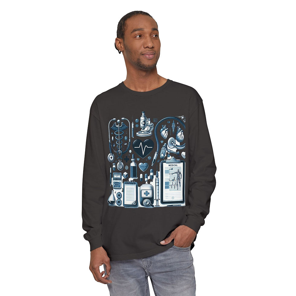 Thumbnail: Unisex Garment-dyed Long Sleeve T-Shirt