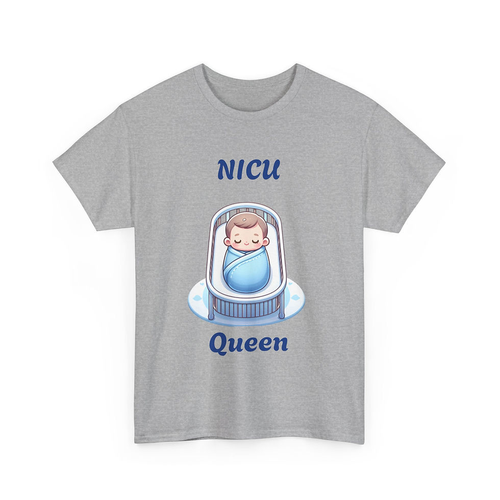 Thumbnail: NICU Queen Unisex Heavy Cotton Tee - Support for NICU Parents