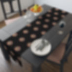 Thumbnail: Fire Fighter Black Floral Medallion Table Runner