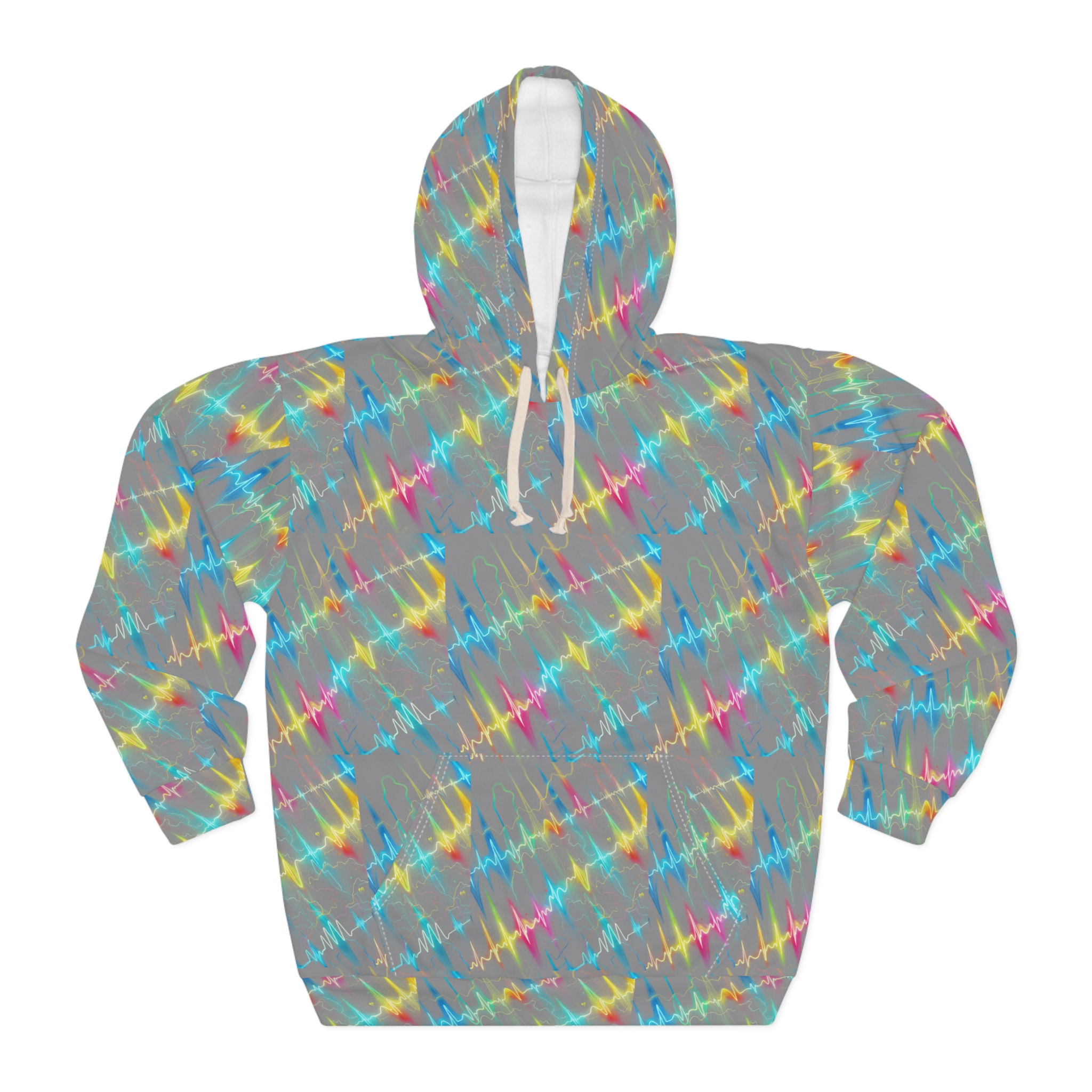 Vibrant Tie-Dye Unisex Pullover Hoodie, Cozy Urban Streetwear,