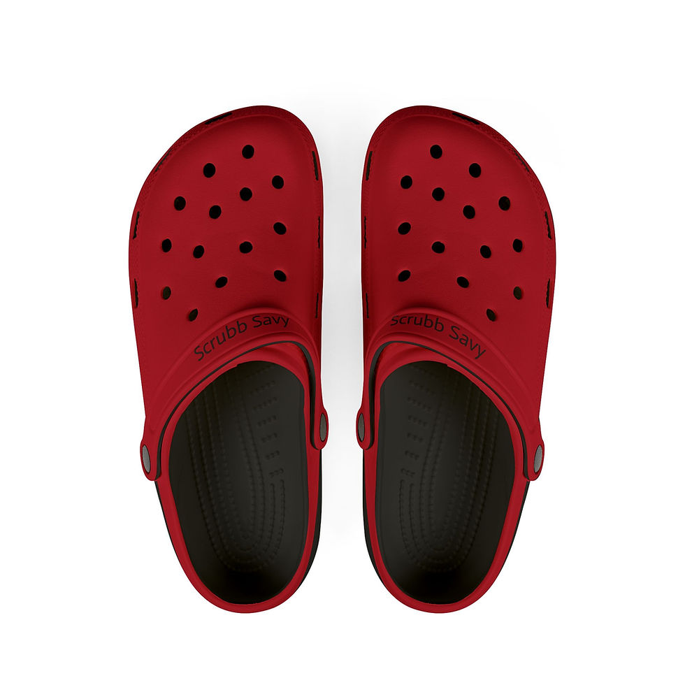 Thumbnail: Dark Red SS EVA Foam Rubber Shoes (AOP)