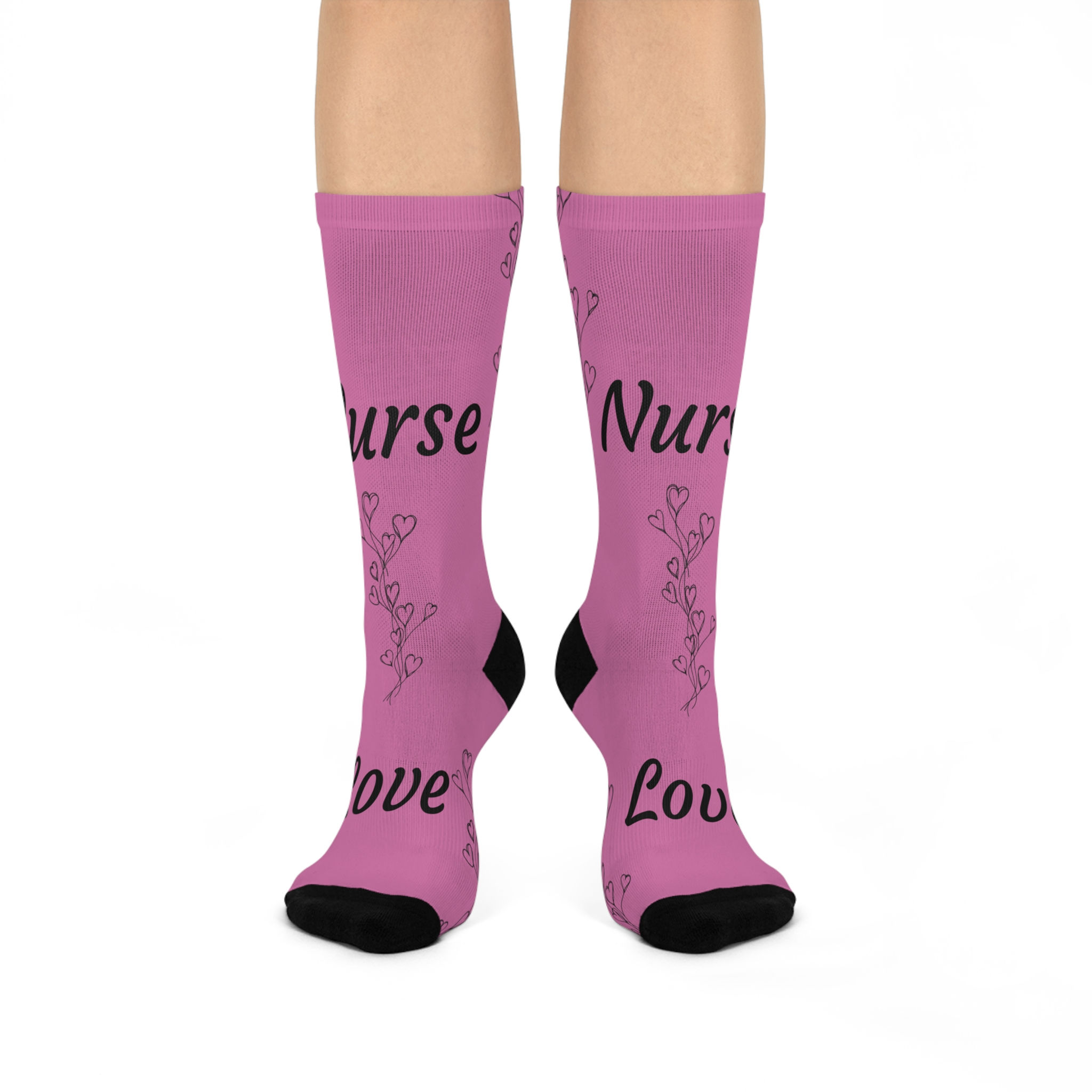 Nurse Love Cushioned Crew Socks | Gift for Nurses, Heartfelt Nursing Socks