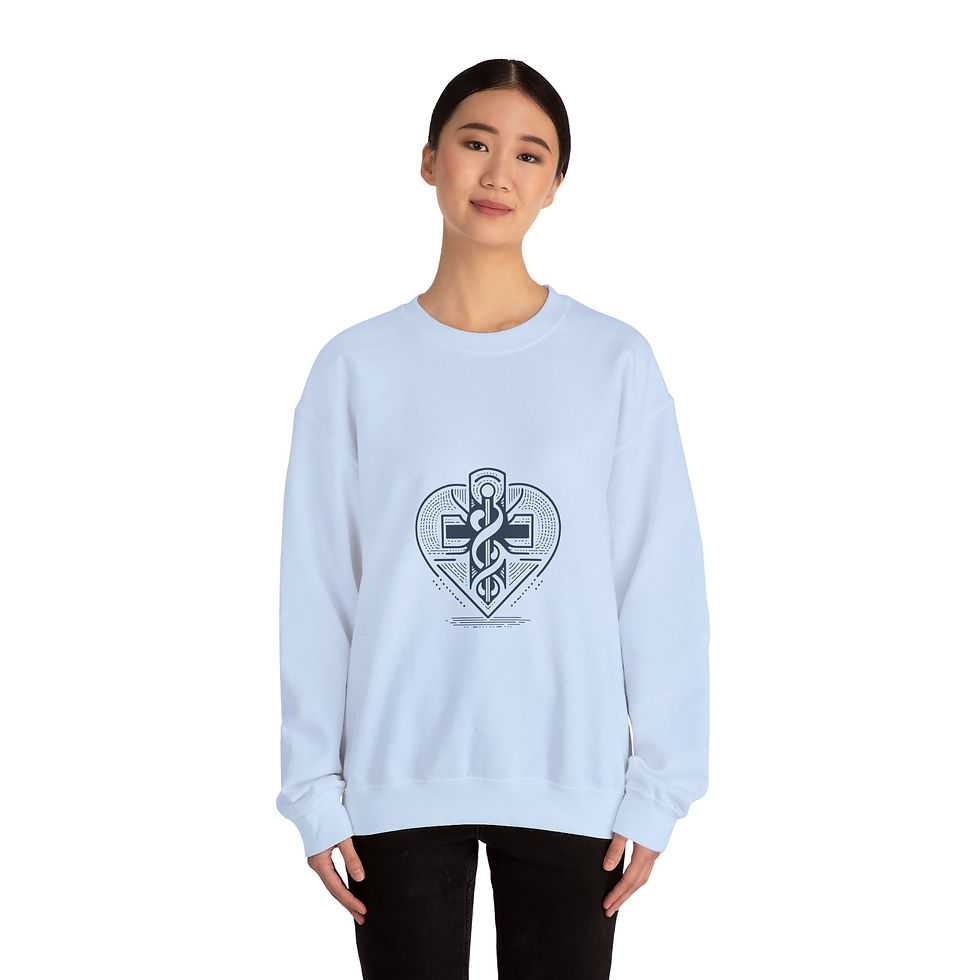 Thumbnail: Heart & Health Crewneck Sweatshirt, Cozy Pullover, Medical Apparel