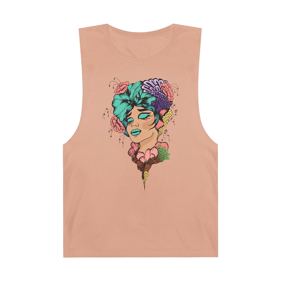 Thumbnail: Bohemian Graphic Tank, Art-Inspired Summer Top,