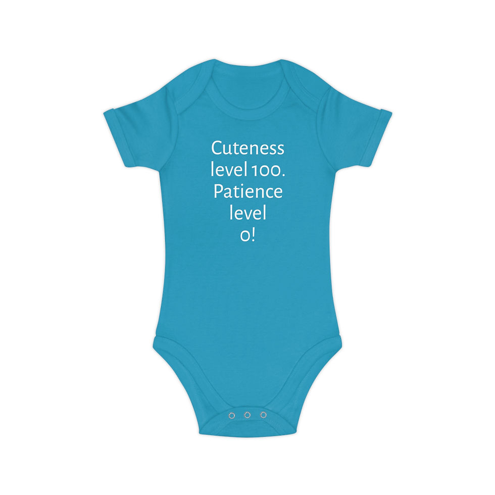 Thumbnail: Cute Combed Cotton Baby Bodysuit - "Cuteness Level 100, Patience Level 0!"