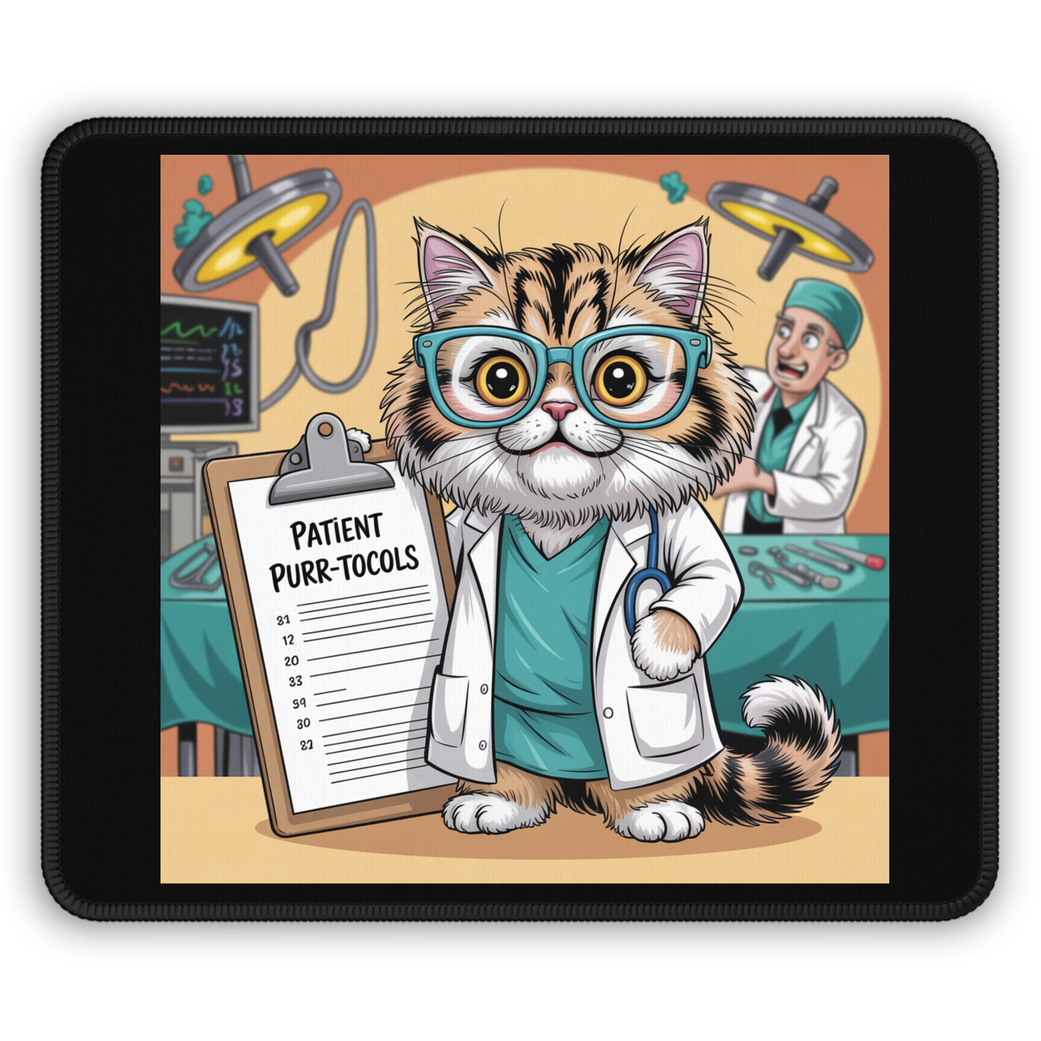 Cute Cat-Themed Gaming Mouse Pad, Gifts for Cat Lovers, Work Desk Accessories