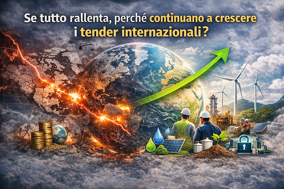 Quando il mondo si muove, il mercato dei tender resta in piedi