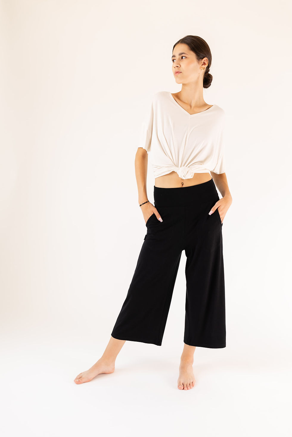 Miniatura: Kalhoty Culottes - Black Night
