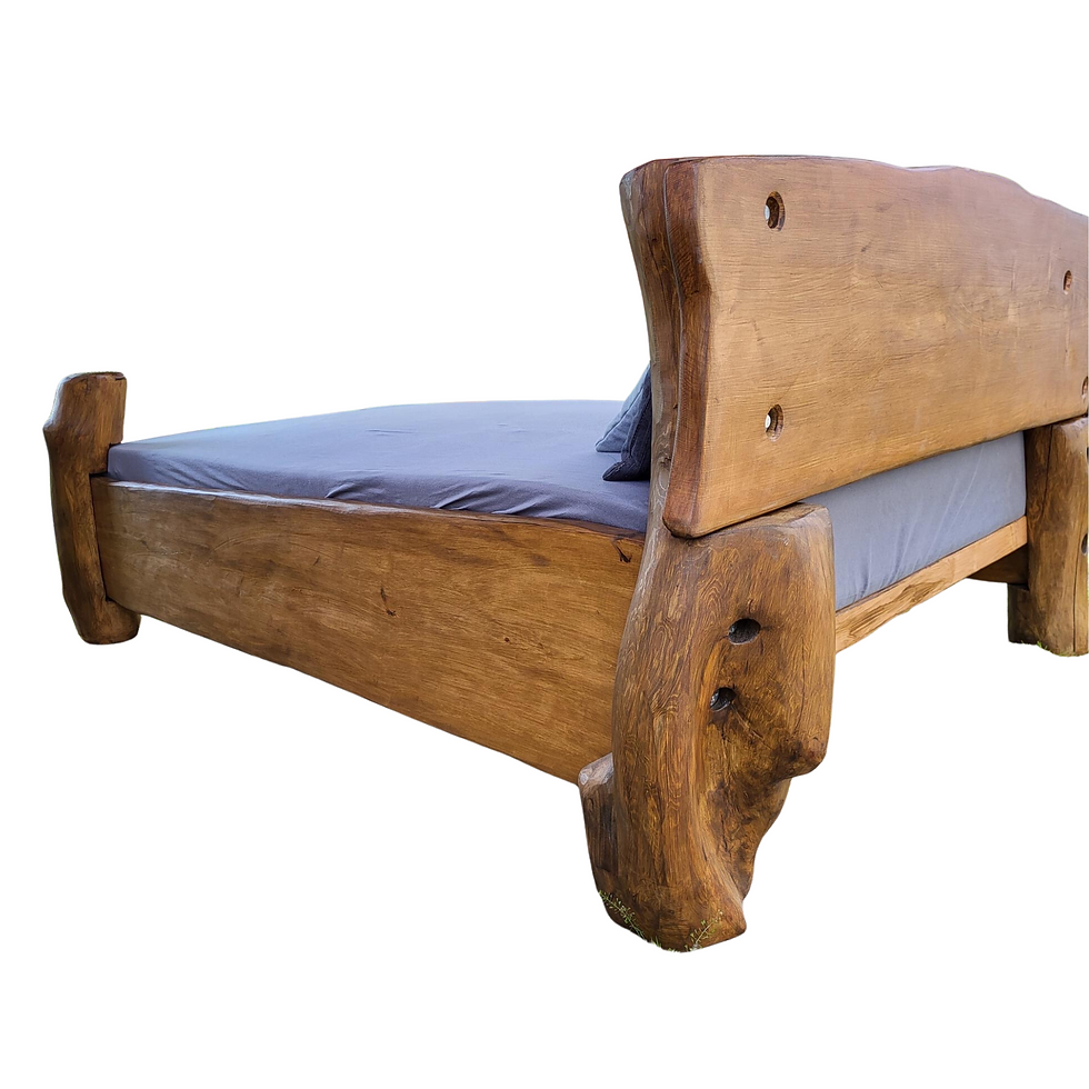 Thumbnail: Kinderbett 140x200 aus Baumstämmen