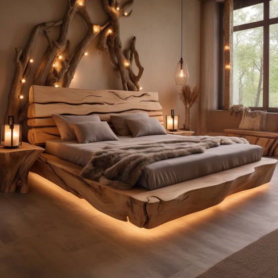 Holzbetten aus Massivholz, Designerbetten, Doppelbetten rustikal und ...