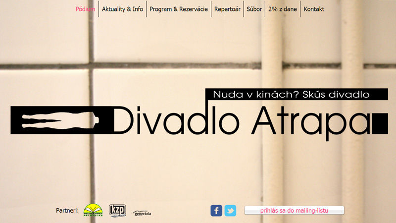 oficálny web Divadla Atrapa