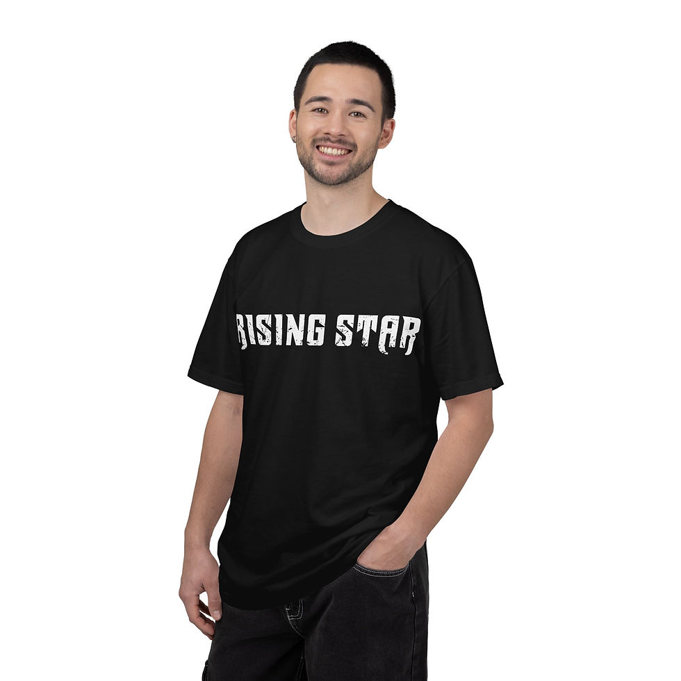 Thumbnail: RISING STAR Unisex Garment-Dyed T-Shirt — Solid White Logo