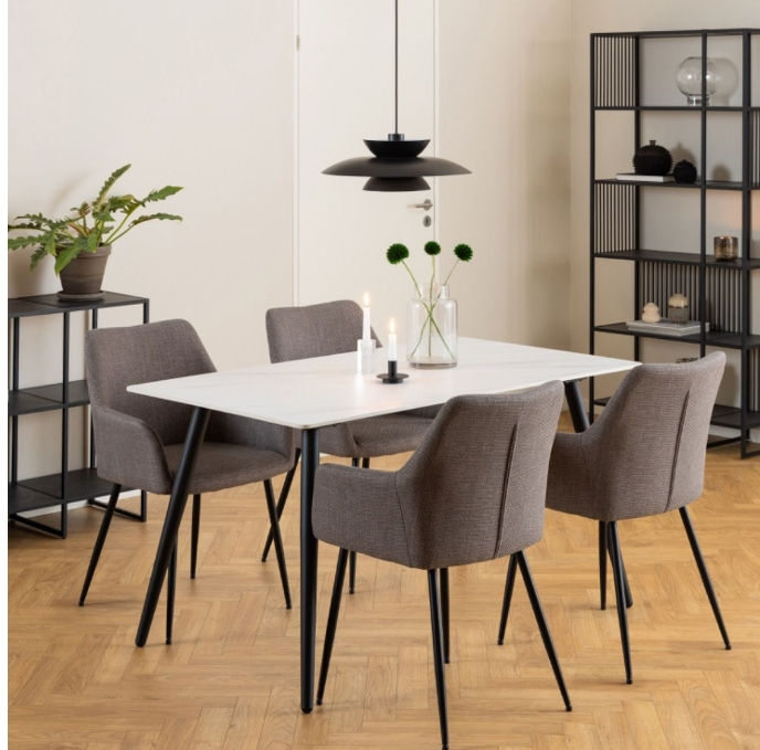 Thumbnail: Wicklow Dining Table Marble Dining Room Shot