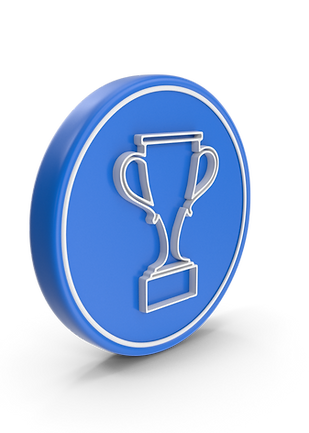 Dual Blue White Color Trophy Award Win Price Coin.H03.2k.png