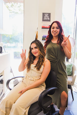 Our stylists, Stacy Shuman and Celest Quiles