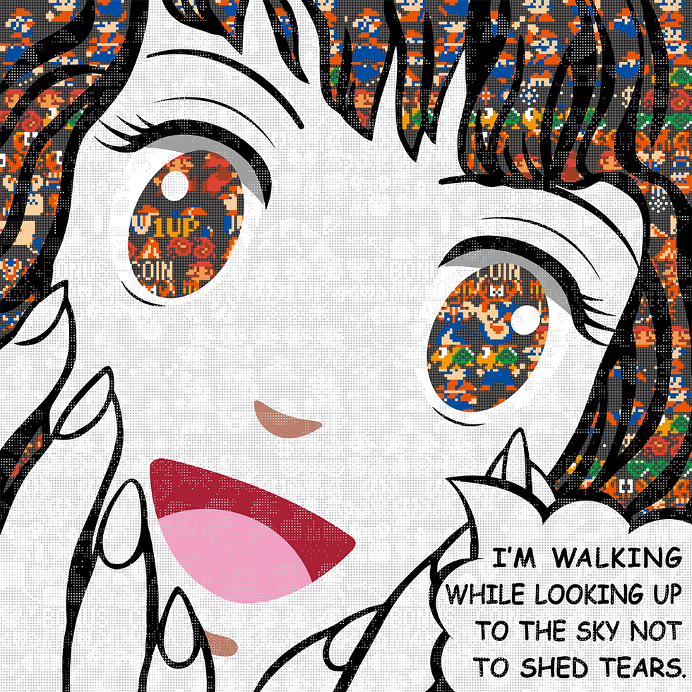 I’m Walking While Looking Up to the Sky Not to Shed Tears.