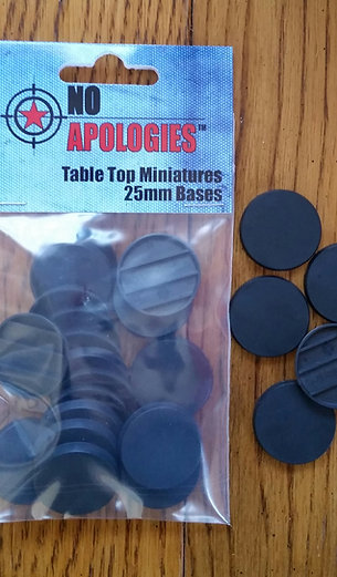 Tabletop Mini Bases 25mm-BLACK