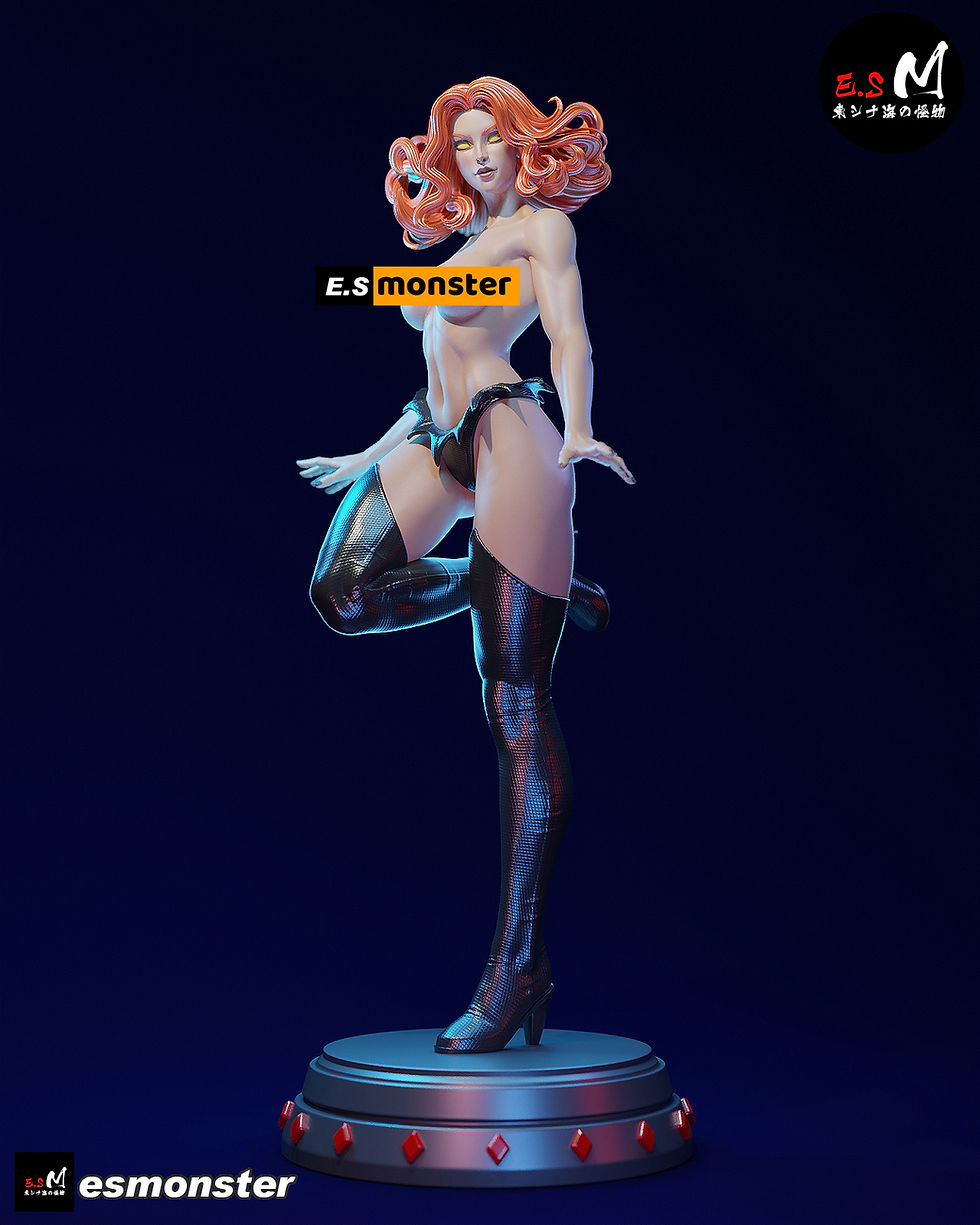 Red Queen  Female ST model 3D printing self-created character NSFW