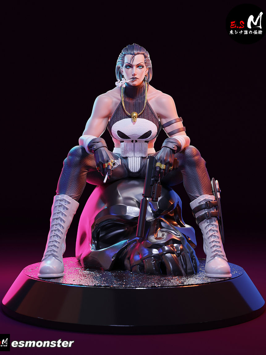 Punisher ,fanart,stl,3d model,Character,Myth-Inspired,sculpt